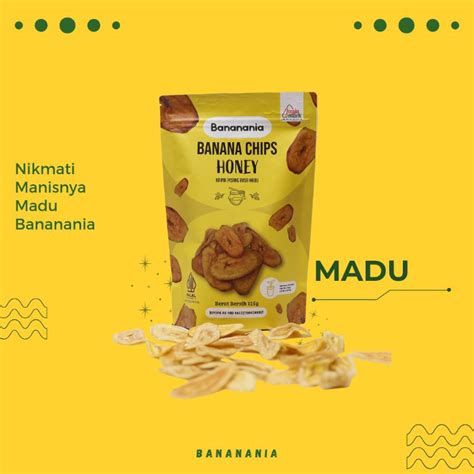 Jual Bananania Banana Chips Honey 115gr Keripik Kripik Pisang