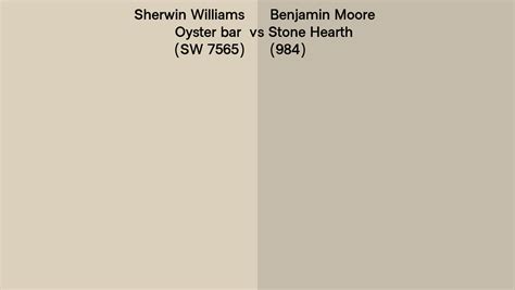 Sherwin Williams Oyster Bar Sw 7565 Vs Benjamin Moore Stone Hearth 984 Side By Side Comparison