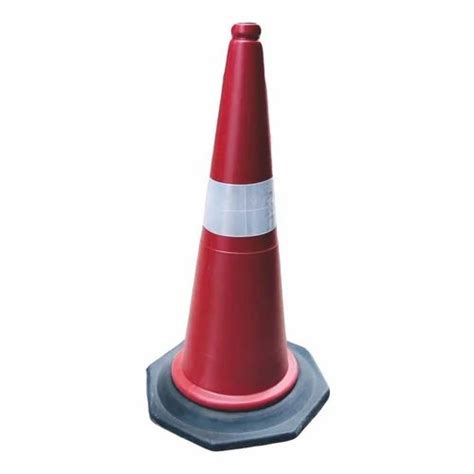 Red And White PVC Portable Traffic Cone For Road Safety 1 5 Kg At Rs