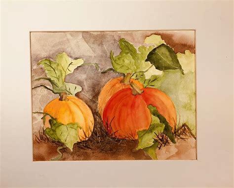 “Pumpkin Patch” watercolor | Watercolor flowers tutorial, Watercolor pumpkins, Watercolor paintings