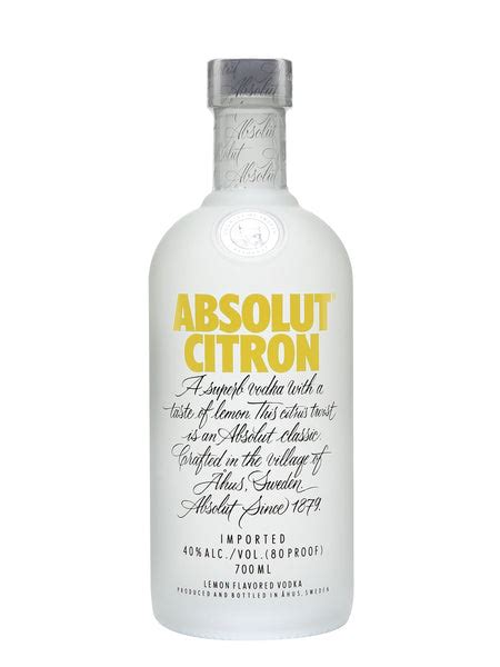 Absolut Citron Lemon Flavored Vodka Sweden 700ml