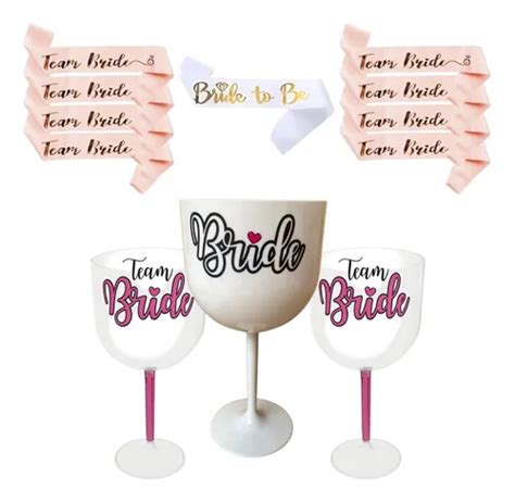 Kit 9 Taças Despedida De Solteira Faixa Noiva Chá Lingerie