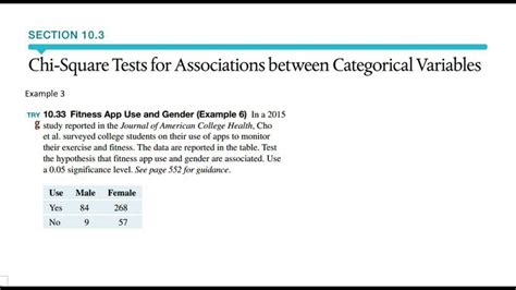 103 Chi Square Test For Associations Between Categorical Variables Example 3 Youtube