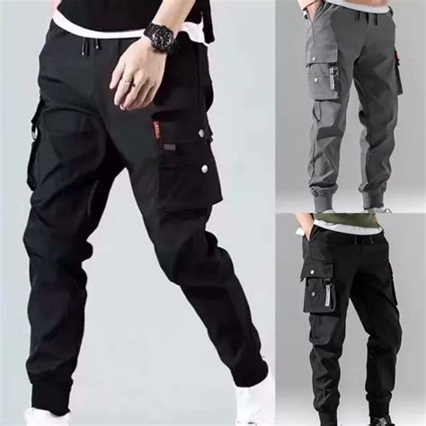 Cargohose Solid Hose Hop Hip Jogginghose Baggy Harem G Freizeit Sports