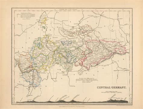 Milners 1850 Map Of Central Germany Art Source International