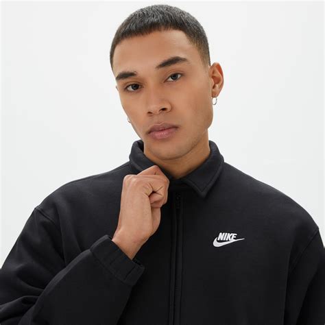 Nike Club Fleece Harrington Erkek Siyah Ceket House Of Superstep