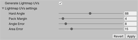 라이트맵 Uv 생성 Unity 매뉴얼