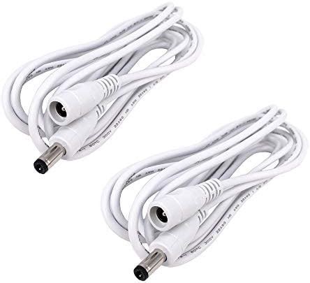 Amazon 2 Pcs White 5m 16 4 Ft 5 5mm X 2 1mm DC Plug Extension