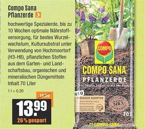 Compo Sana Pflanzerde Angebot bei V-Baumarkt - 1Prospekte.de