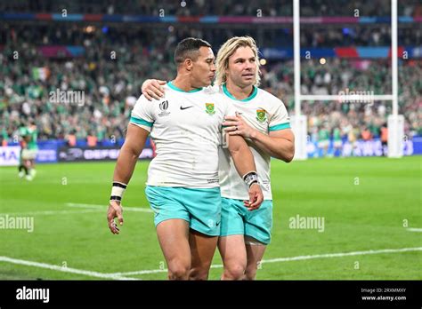 Francois Faf de Klerk and Cheslin Kolbe during the World Cup RWC 2023 ...