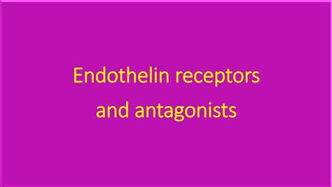 Endothelin receptors and antagonists