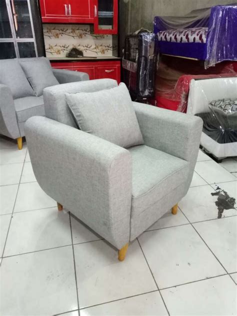 Jual Sofa Minimalis 1 Dudukan Seater Retro Scandinavian Vintage Light