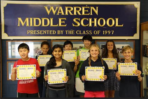 Warren Middle School Recognizes Students Who Demonstrate Positive