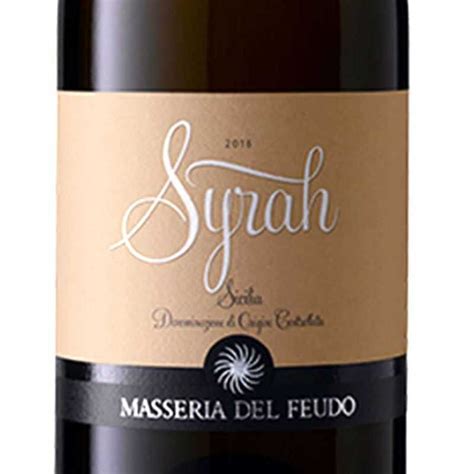 Syrah Vino Biologico Della Masseria Del Feudo 2021 Doc Sicilia