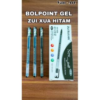 Jual 1 Pack Bolpoin New Gel Van Art V 01 HITAM 1pack 12pc Gel Pen