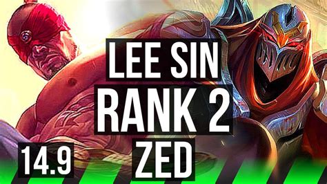 Lee Sin Vs Zed Jgl Rank Rank Lee Legendary Kr