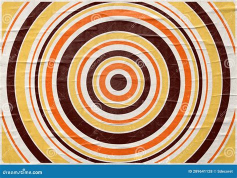 Vintage Cartoon Vector Art Retro Abstract Texture With Spinning Circle