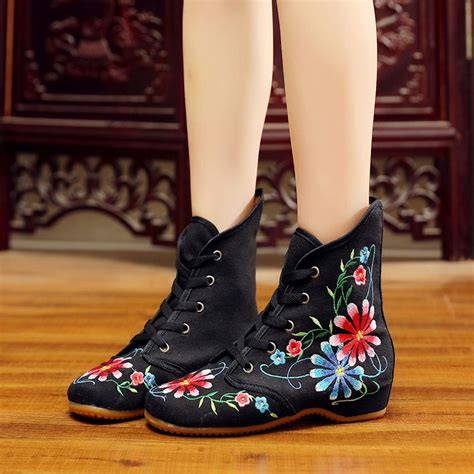 Купить 3 цвета Мандала Старый Пекин Вышитые тканевые сапоги в народном ...