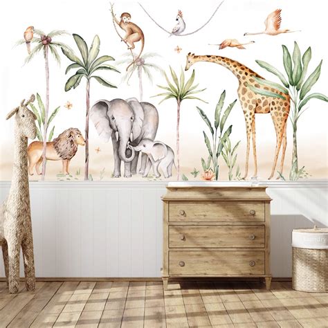 Papier Peint Panoramique Jungle Enfant Babywall