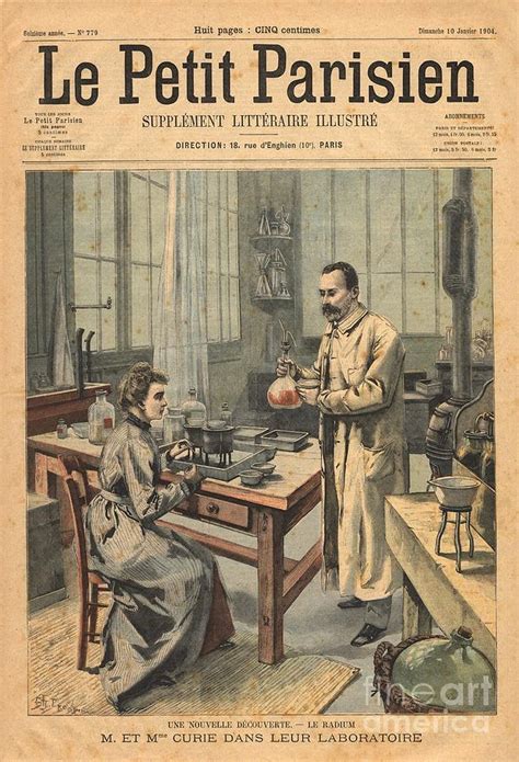 Marie And Pierre Curie In Laboratory Photograph By Science Source