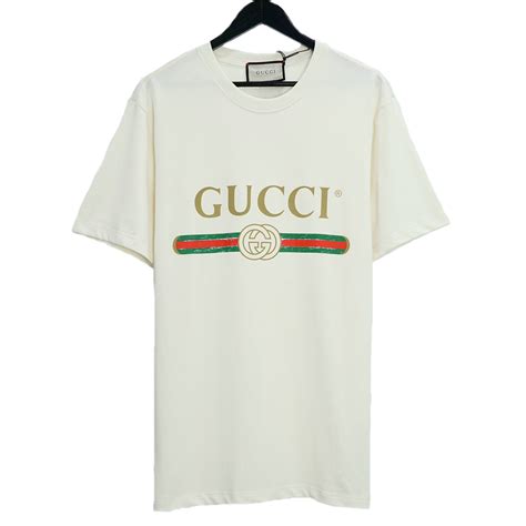 Gucci Fake Logo T Shirt White Hangau Vn