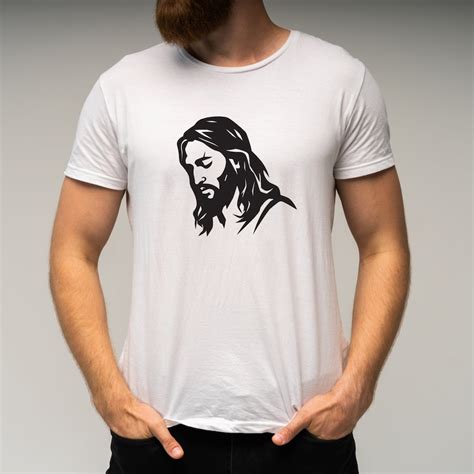 Jesus Silhouette Christian Graphic Art Instant Downloads Black And White