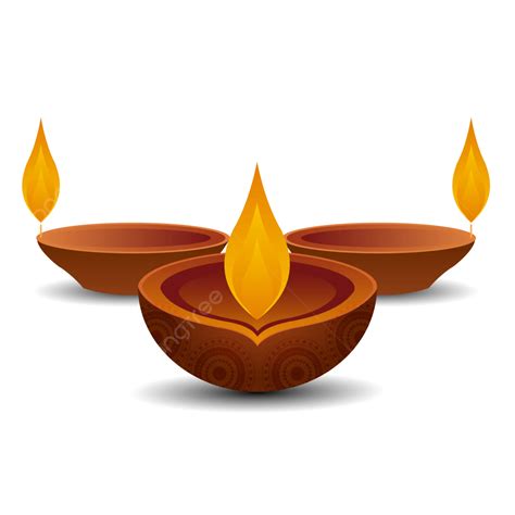 Ilustración De Diya Ardiente En Feliz Diwali Vector PNG dibujos Día De