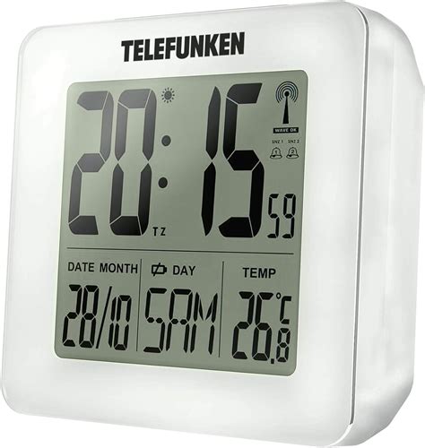 Telefunken Wecker Funkwecker Digital Lcd Dcf Mit Thermometer