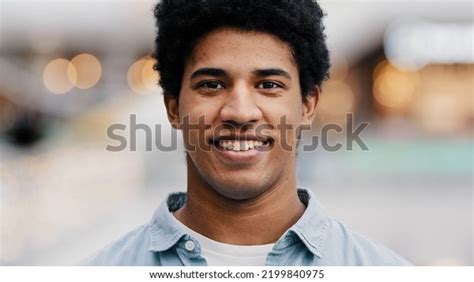 Front View Portrait Male Face Closeup Stock Photo 2199840975 | Shutterstock