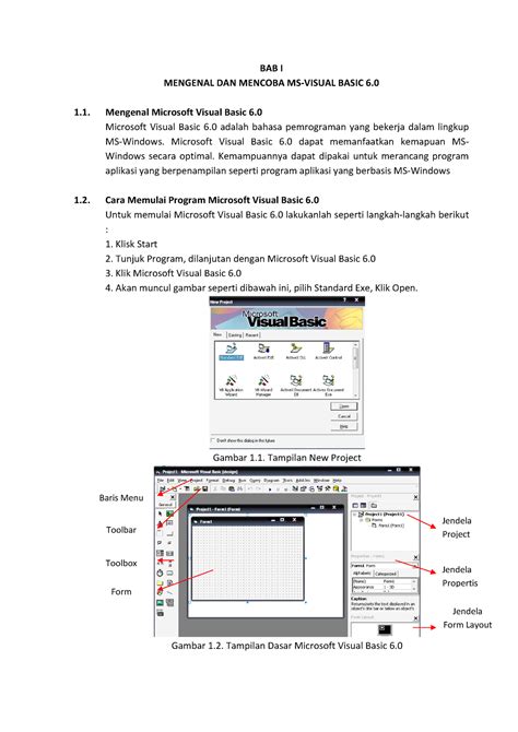 Modul VB 6 0 Mengenal Dan Mencoba MS Visual Basic 6 BAB I MENGENAL