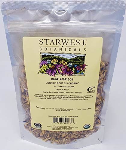 Amazon Starwest Botanicals Organic Licorice Root Tea Loose Cut