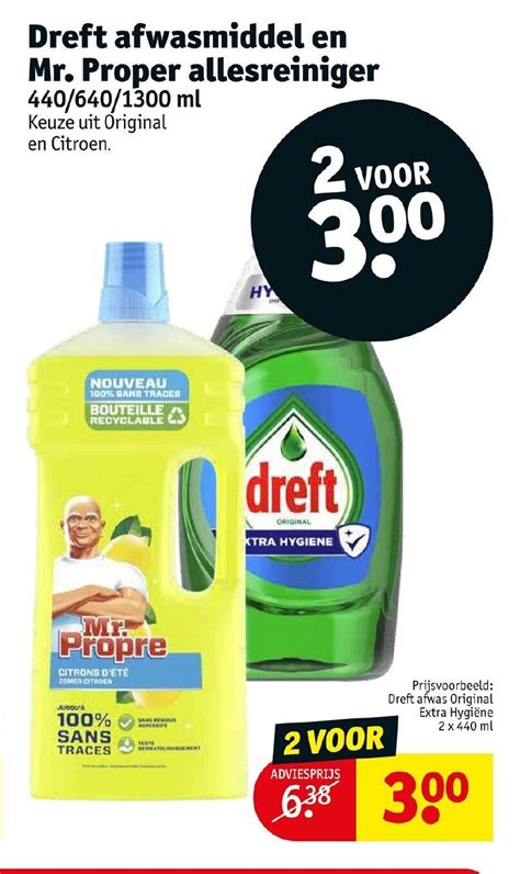 Dreft Afwasmiddel En Mr Proper Allesreiniger Aanbieding Bij Kruidvat