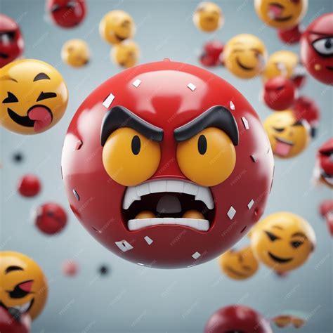 Premium AI Image | 3D angry mad emoji sign wallpaper