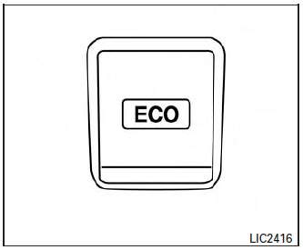 Nissan Rogue Owners Manual: ECO mode switch (if so equipped) - Starting and driving