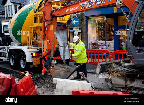 Delivery of ready mix concrete Stock Photo - Alamy