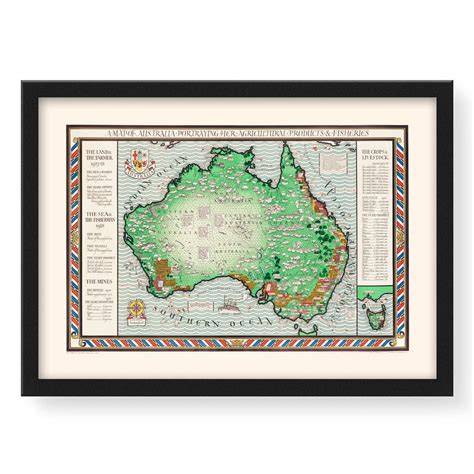 Vintage Australia Wall Map Australia Map Australia Wall - Etsy