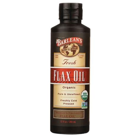 Barlean S Organic Fresh Flax Oil 12 Fl Oz Liq Swanson