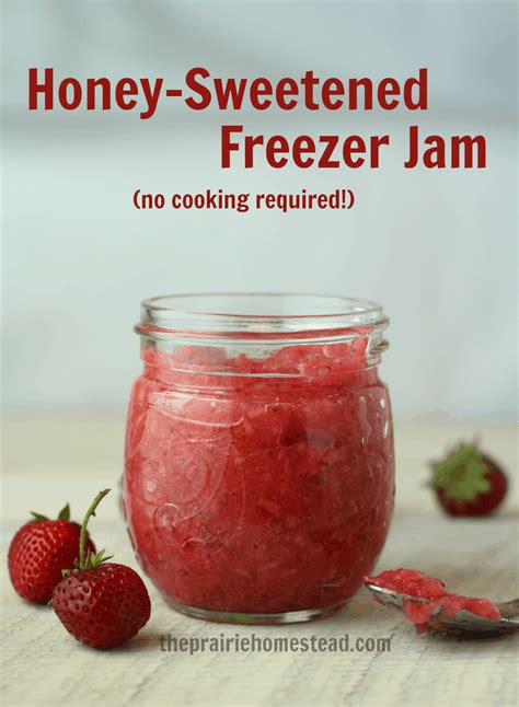 No Cook Strawberry Freezer Jam Recipe • The Prairie Homestead