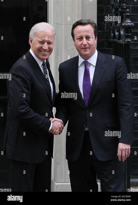 U.S. Vice President Joe Biden with British Prime Minister David Cameron ...