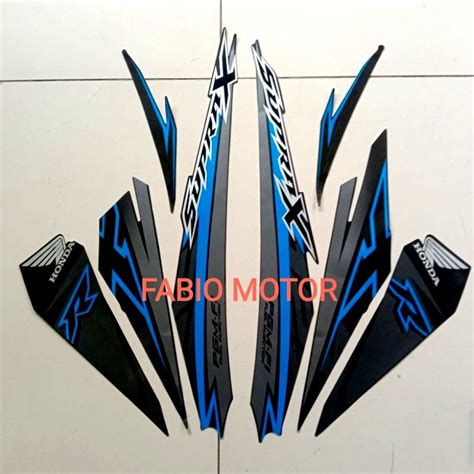 Jual Stiker Striping Honda Supra X Fi Hitam Lis Biru Shopee