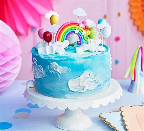 Rainbow Cloud Cake Recipe Bbc Good Food