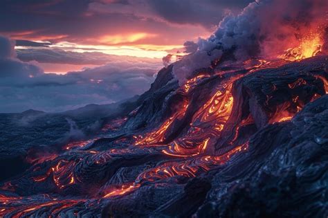 Premium Photo Behold The Captivating Imagery Of Lava Seas Within