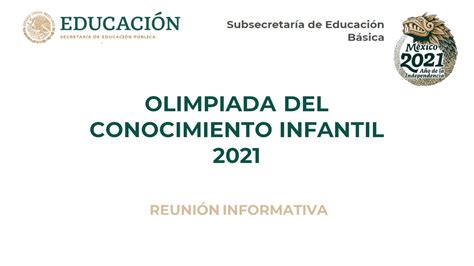 Olimpiada Del Conocimiento Infantil 2021 YouTube