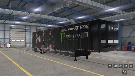 ATS Nascar Featherlite Monster Energy Drink Trailers Truck Skins X