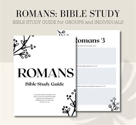 Romans Bible Study Guide | Christian Bible Study Template | Group Bible