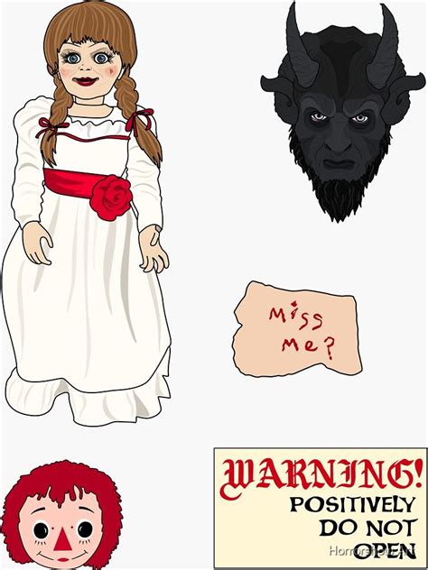 Annabelle Sticker Set Sticker For Sale By Jak Malone Doll Drawing