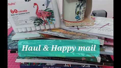 Colouring Books Haul And Increable Happy Mail With Quick Flip Throughs