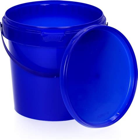 BenBow Seau Avec Couvercle 1L Bleu 100x 1 Litre Apte Au Contact