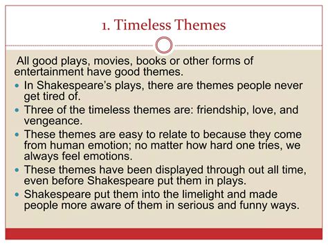 The timeless idea that is shakespeare | PPTX