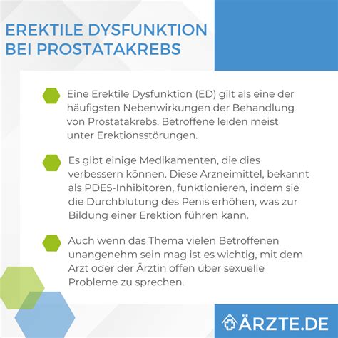 Erektile Dysfunktion bei Prostatakrebs Ein Überblick